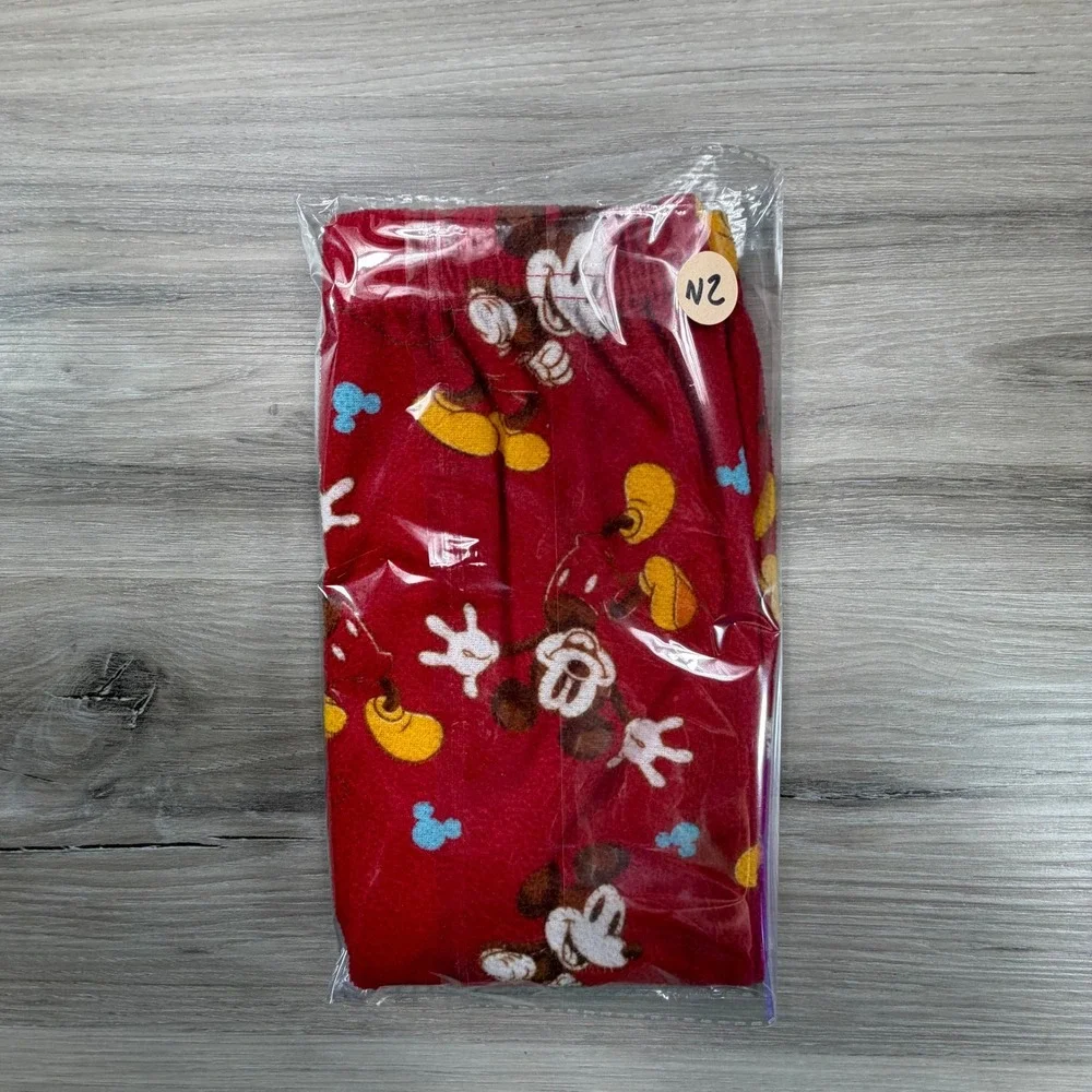 Kids Red Mickey Mouse Fleece Pajama Pants Sleepwear Bottoms Size‎ 2T